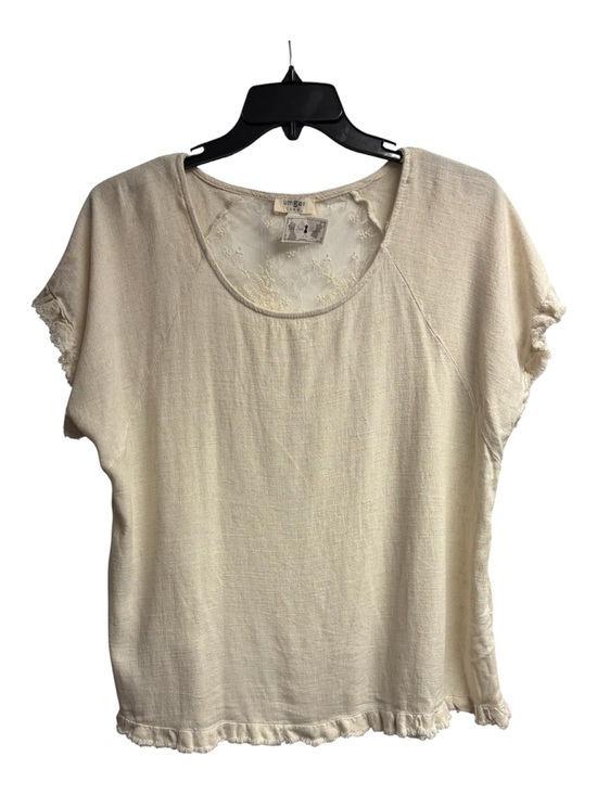 Umgee Tops - NWT Umgee Linen/Cotton Blend Blouse W/ Lace Back Size Large
